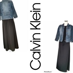 Calvin Klein Maxi Tank Dress Adjustable Waist S